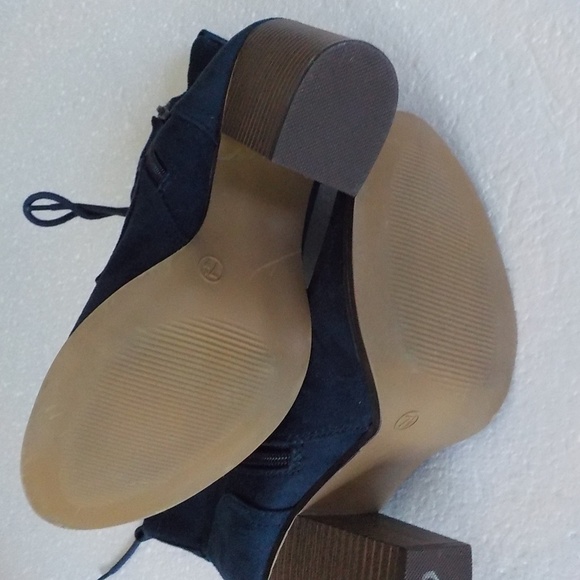 Candies Navy Suede Boots - Picture 7 of 7